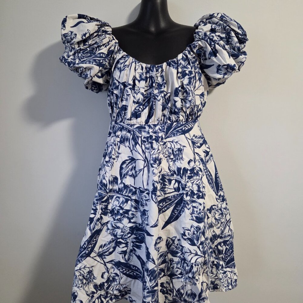Abercrombie & Fitch Emerson Puff Sleeve Floral Dress with Empire Waist